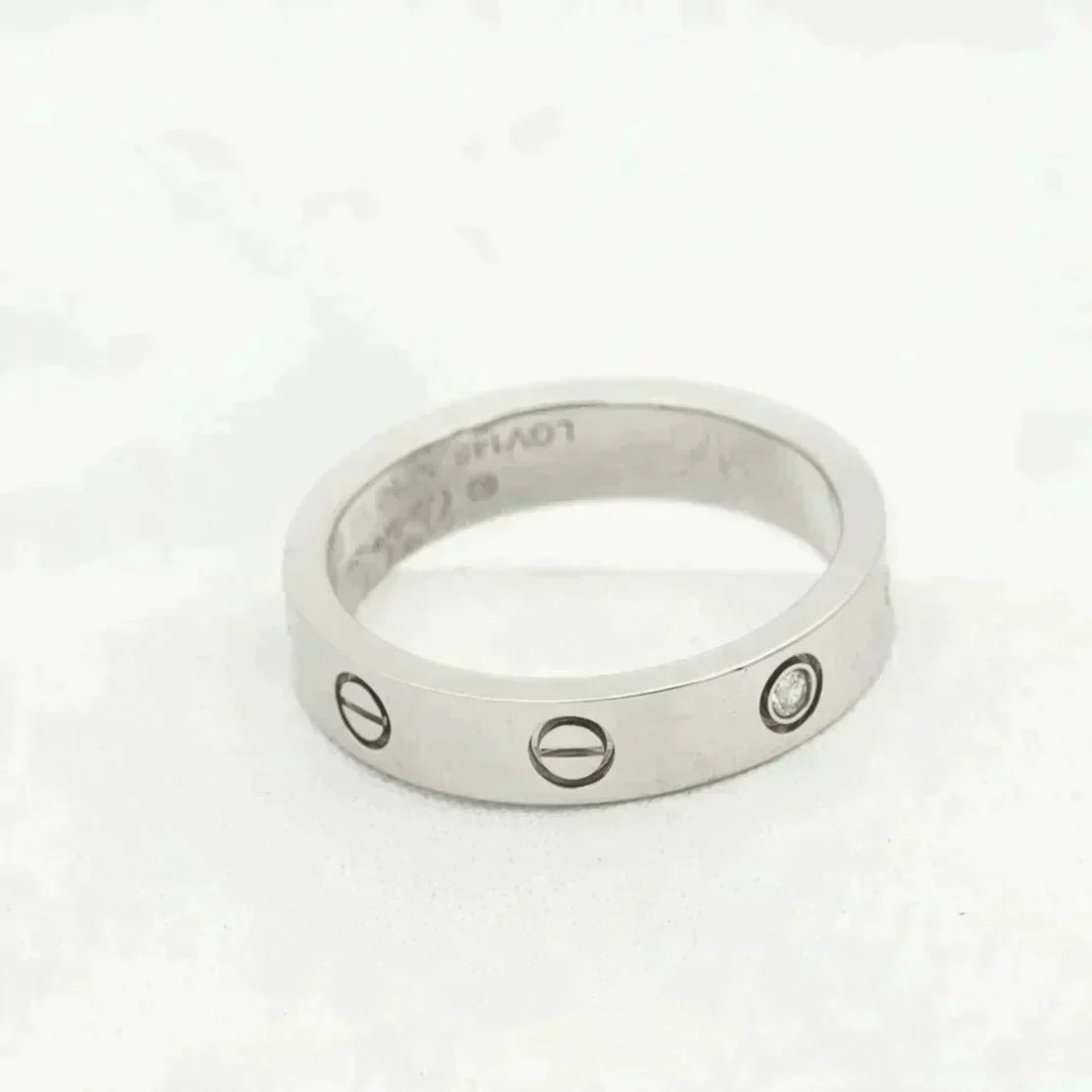 [Marin]LOVE RING 4MM 1 DIAMOND SILVER