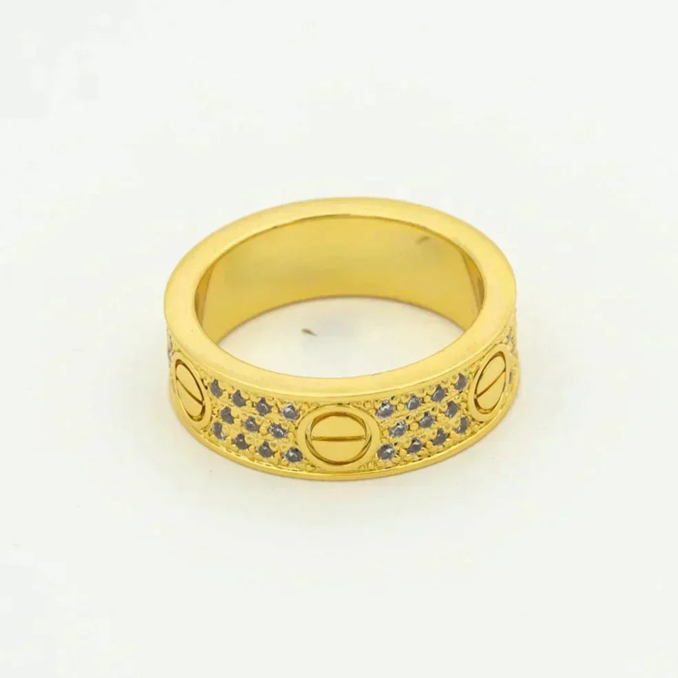 [Marin]LOVE RING 5.5MM DIAMONDS PAVED