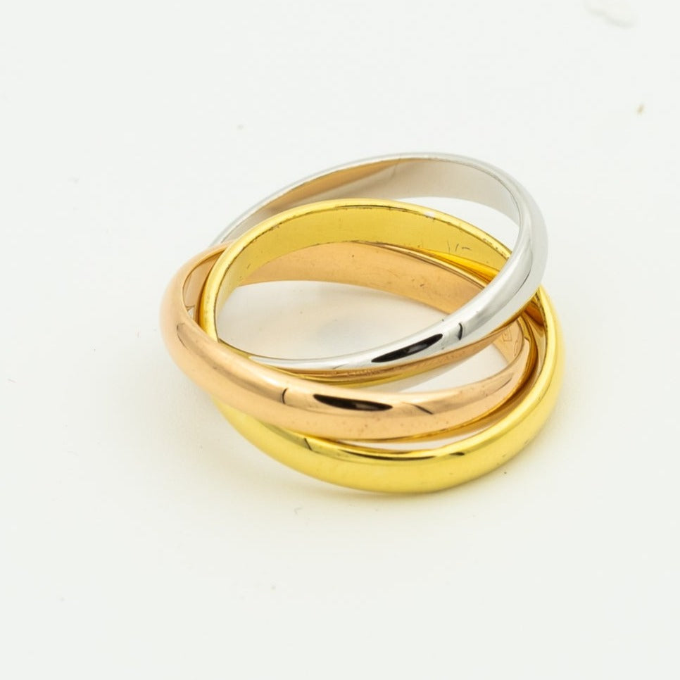 [Marin Jewelry]TRINITY RING GOLD PINK GOLD SILVER