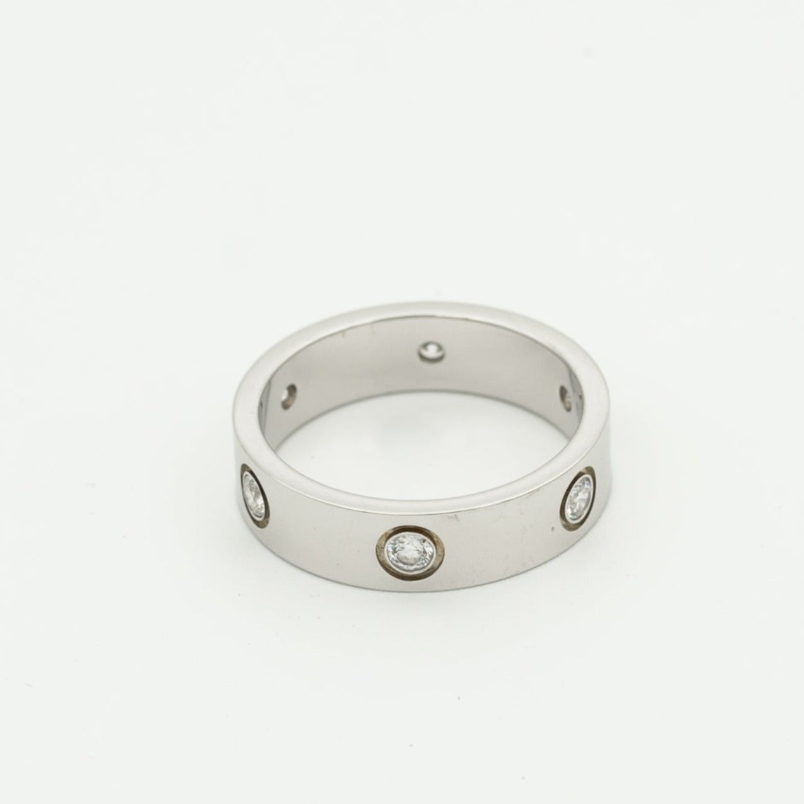 [Marin]LOVE RING 5.5MM 6 DIAMONDS SILVER