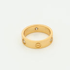 [Marin]LOVE RING 5.5MM 3 DIAMONDS PINK GOLD
