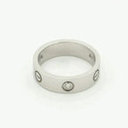 [Marin]LOVE RING 5.5MM 3 DIAMONDS SILVER