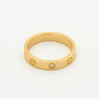 [Marin]LOVE RING 4MM 1 DIAMOND PINK GOLD