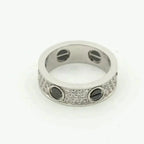[Marin]LOVE RING 5.5MM DIAMONDS PAVED CERAMIC