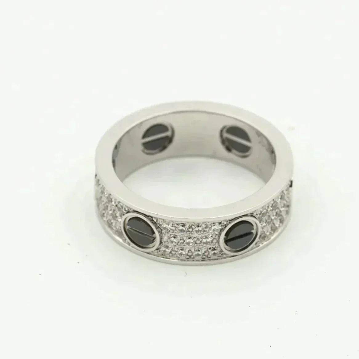 [Marin]LOVE RING 5.5MM DIAMONDS PAVED CERAMIC