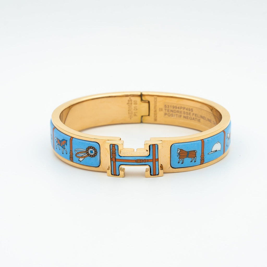 [Marin]H PINK GOLD BRACELET BLUE CERAMIC