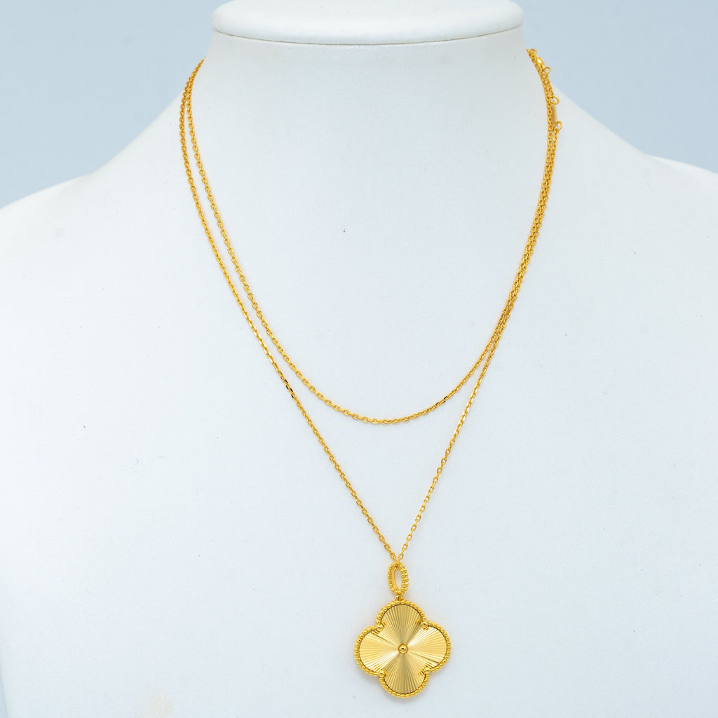 [Marin]CLOVER 25MM PEDANT NECKLACE GOLD