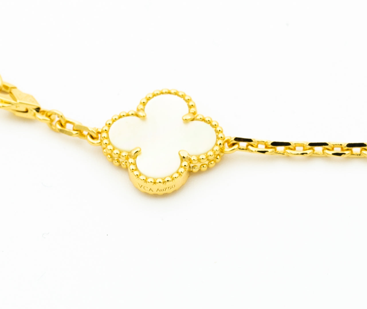 [Marin]CLOVER BRACELET 5 MOTIFS ONYX MOP