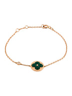 [Marin]SUN MALACHITE 1 DIAMOND PINK GOLD BRACELET