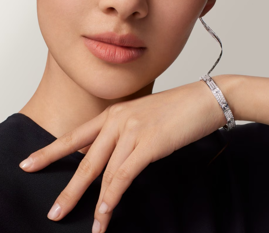 [Marin]NEW-LOVE-6.1MM-Width Diamond-Studded Bracelet