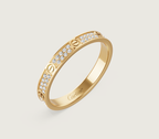 [Marin]LOVE RING 2.6mm-wide full-diamond ring Gold