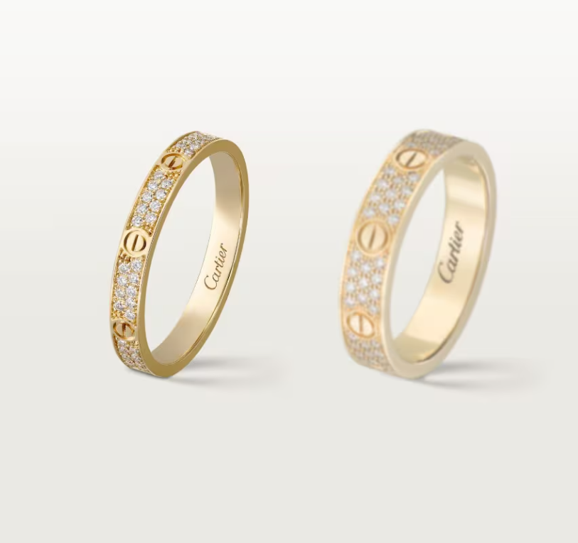 [Marin]LOVE RING 2.6mm-wide full-diamond ring Gold