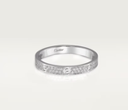 [Marin]LOVE RING 2.6mm-wide full-diamond ring silver
