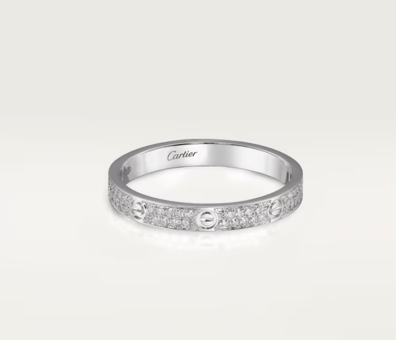 [Marin]LOVE RING 2.6mm-wide full-diamond ring silver