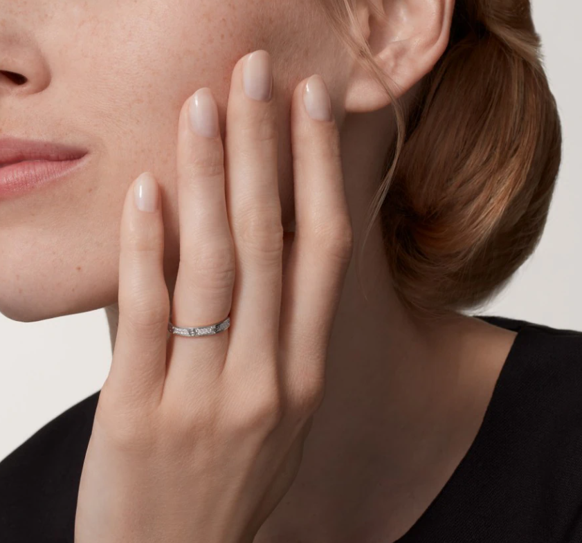 [Marin]LOVE RING 2.6mm-wide full-diamond ring silver