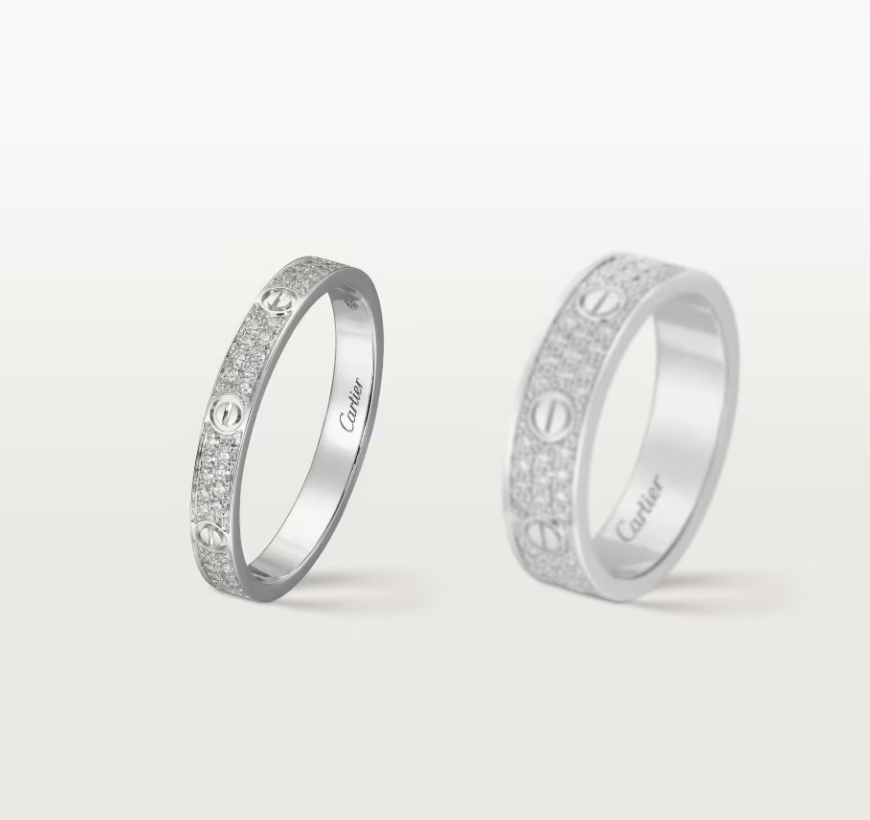 [Marin]LOVE RING 2.6mm-wide full-diamond ring silver