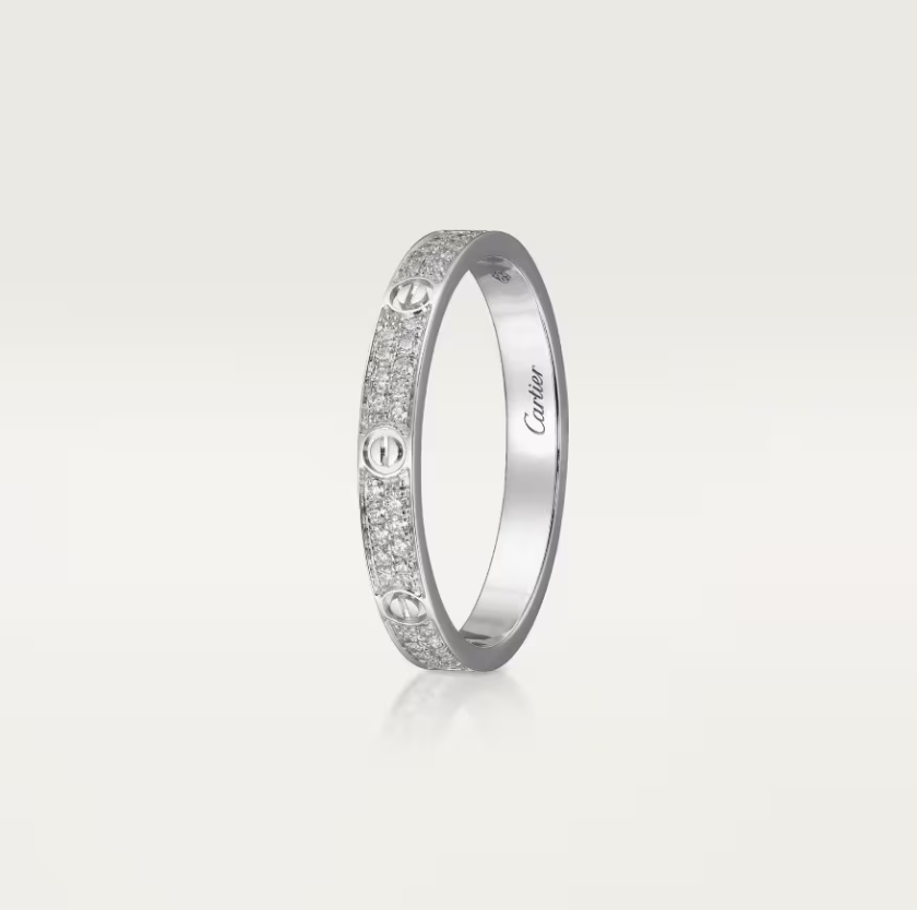 [Marin]LOVE RING 2.6mm-wide full-diamond ring silver