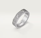 [Marin]LOVE RING 4mm-wide full-diamond ring silver