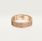 [Marin]LOVE RING 4mm-wide full-diamond ring Rose Gold