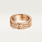 [Marin]LOVE RING 6.5mm-wide full-diamond ring Rose Gold