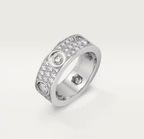 [Marin]LOVE RING 6.5MM Full Diamond, 6 Major Diamonds Silver