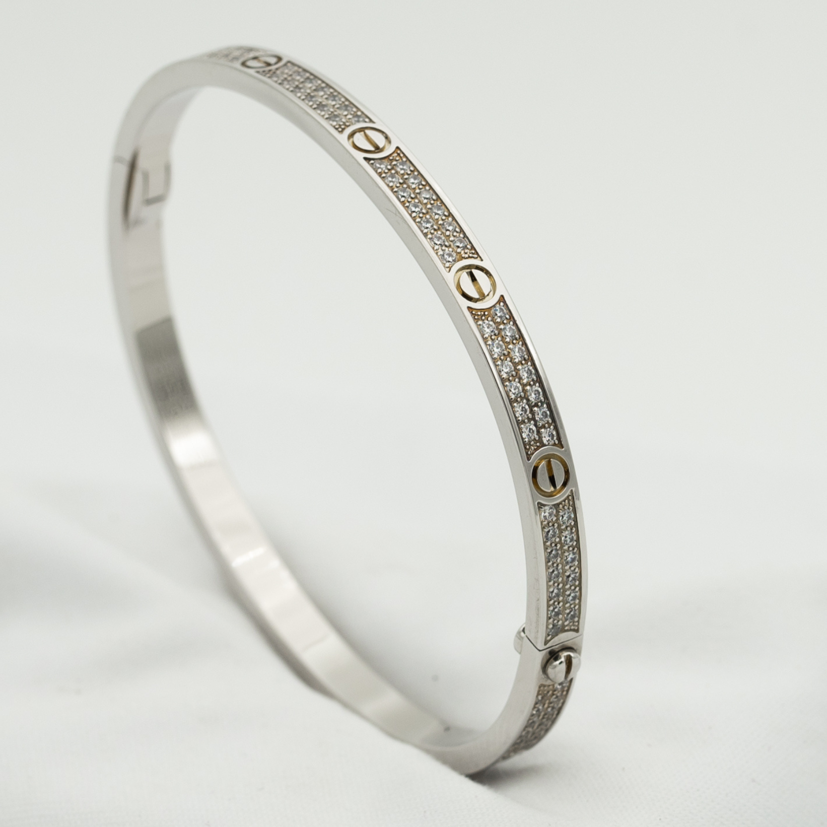 [Marin]LOVE BRACELET 3.65MM DIAMOND-PAVED