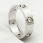 [Marin]LOVE RING 5.5MM 6 DIAMONDS SILVER