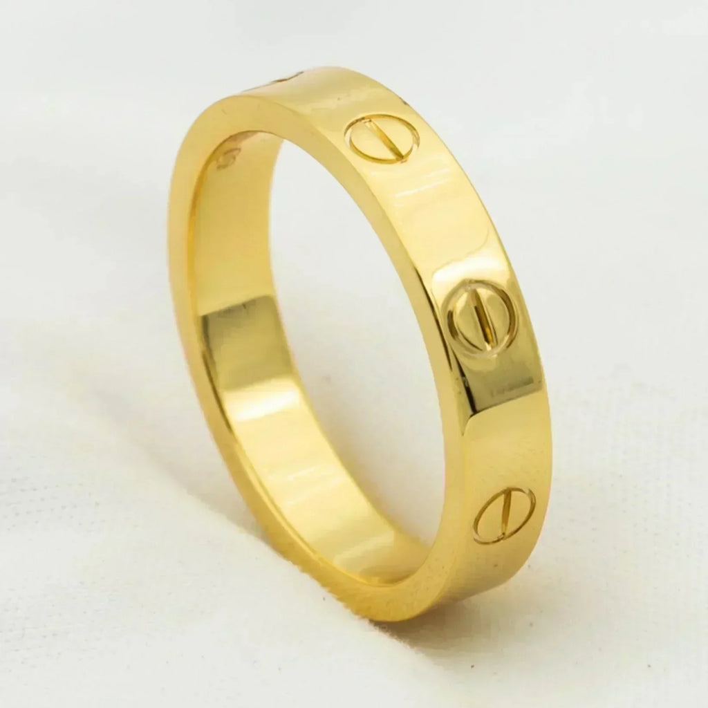 [Marin]LOVE RING 4MM 1 DIAMOND GOLD