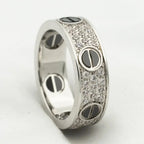 [Marin]LOVE RING 5.5MM DIAMONDS PAVED CERAMIC