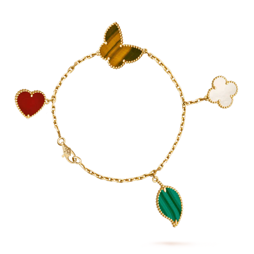 [Marin]LUCKY SPRING 5 MOTIF GOLD BRACELET