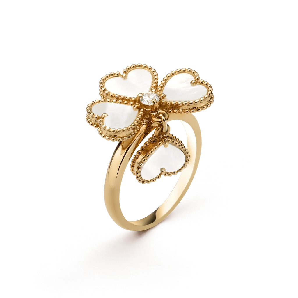 [Marin]SWEET CLOVER WHITE MOP RING