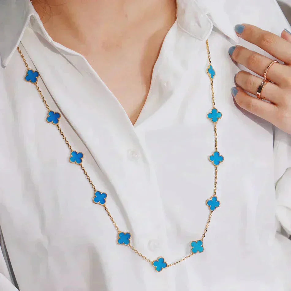 [Marin]CLOVER 20 MOTIFS TURQUOISE GOLD