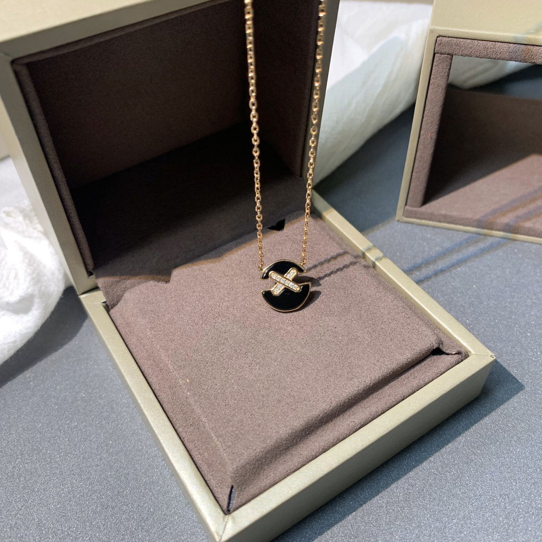 [Marin]JEUX DE PINK GOLD DIAMOND NECKLACE