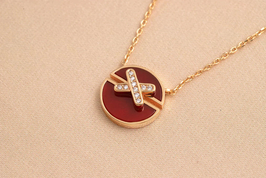 [Marin]JEUX DE ROSE GOLD DIAMOND NECKLACE