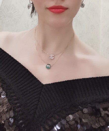 [Marin]JEUX DE ROSE GOLD DIAMOND NECKLACE