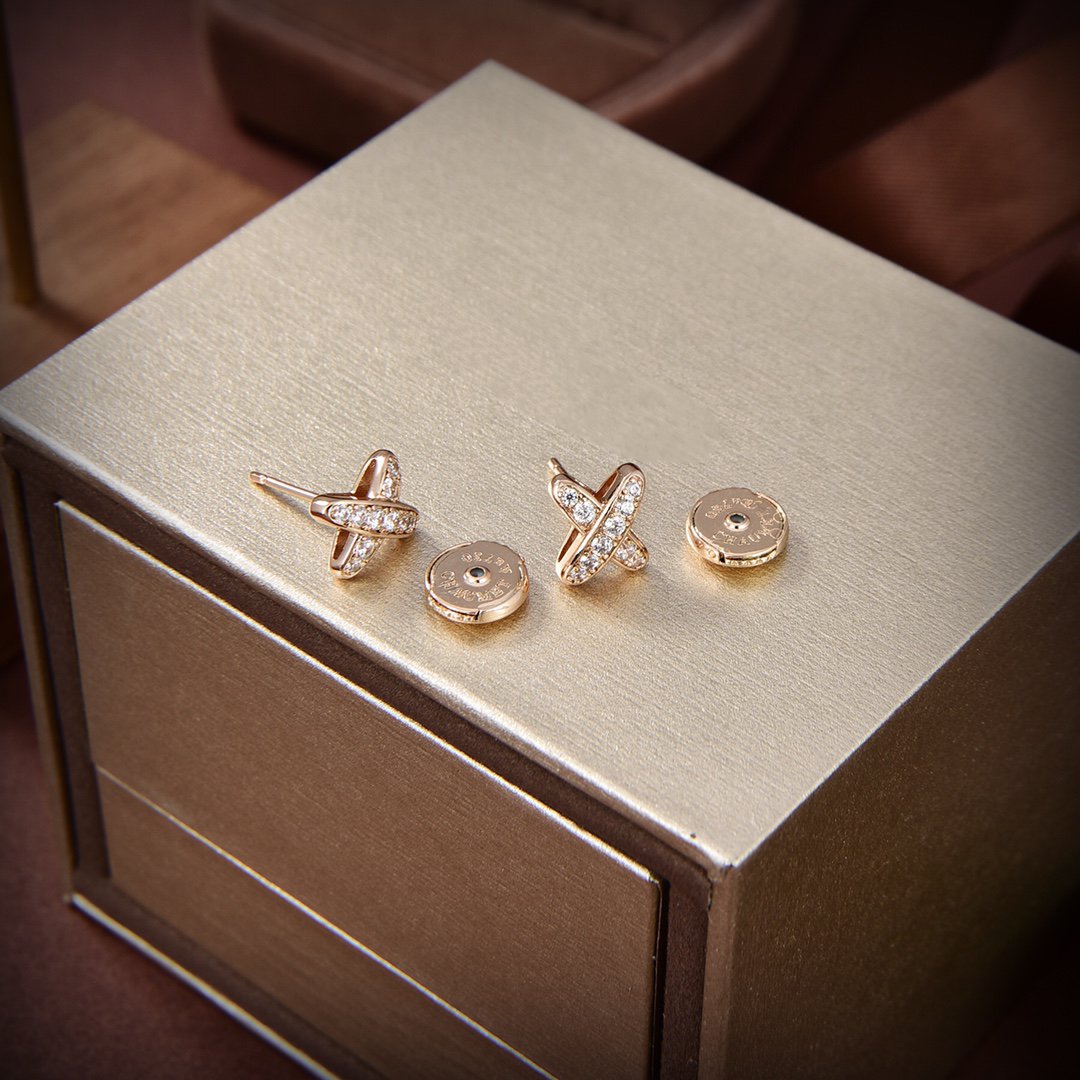[Marin]JEUX DE GOLD DIAMOND EARRINGS
