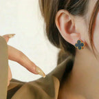 [Marin]CLOVER MEDIUM 1 MOTIFS オニキス スタッドピアス