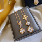 [Marin]COLOR BLOSSOM LARIAT NECKLACE PINK GOLD WHITE MOTHER PEARL AND DIAMOND