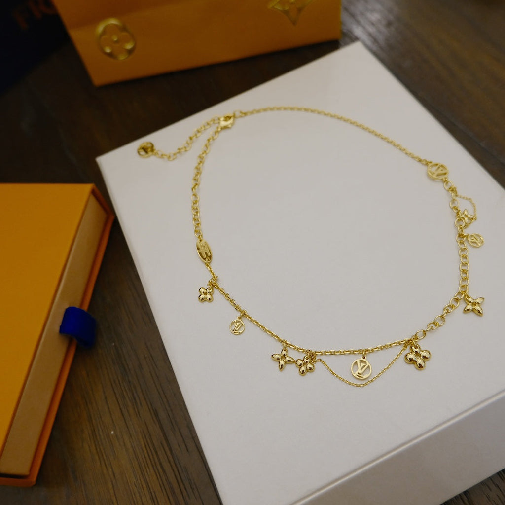 [Marin]BLOOMING SUPPLE NECKLACE BRASS