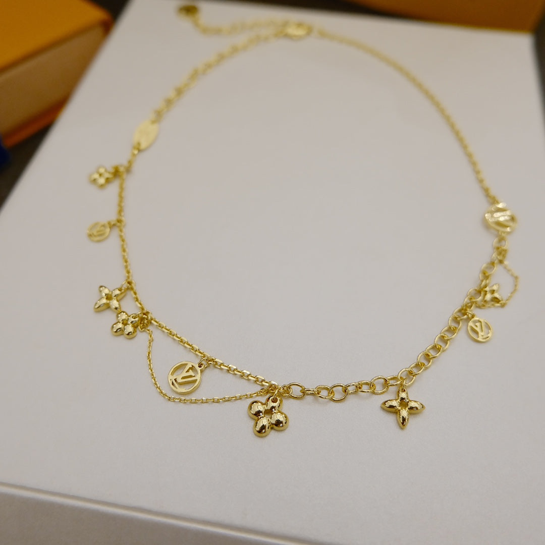 [Marin]BLOOMING SUPPLE NECKLACE BRASS
