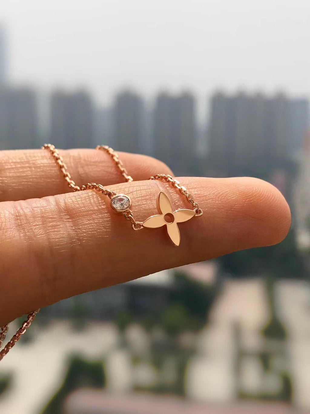[Marin]BLOSSOM PENDANT PINK GOLD AND DIAMOND