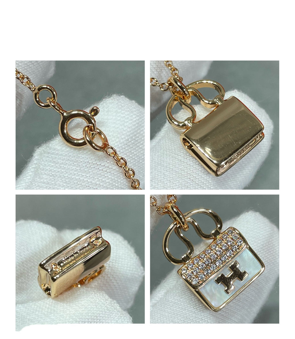 [Marin]H CIRCE MOISSANITE PENDANT NECKLACE GOLD