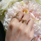 [Marin]HM KELLY CLOCHETTE DOUBLE RING IN  WITH DIAMONDS