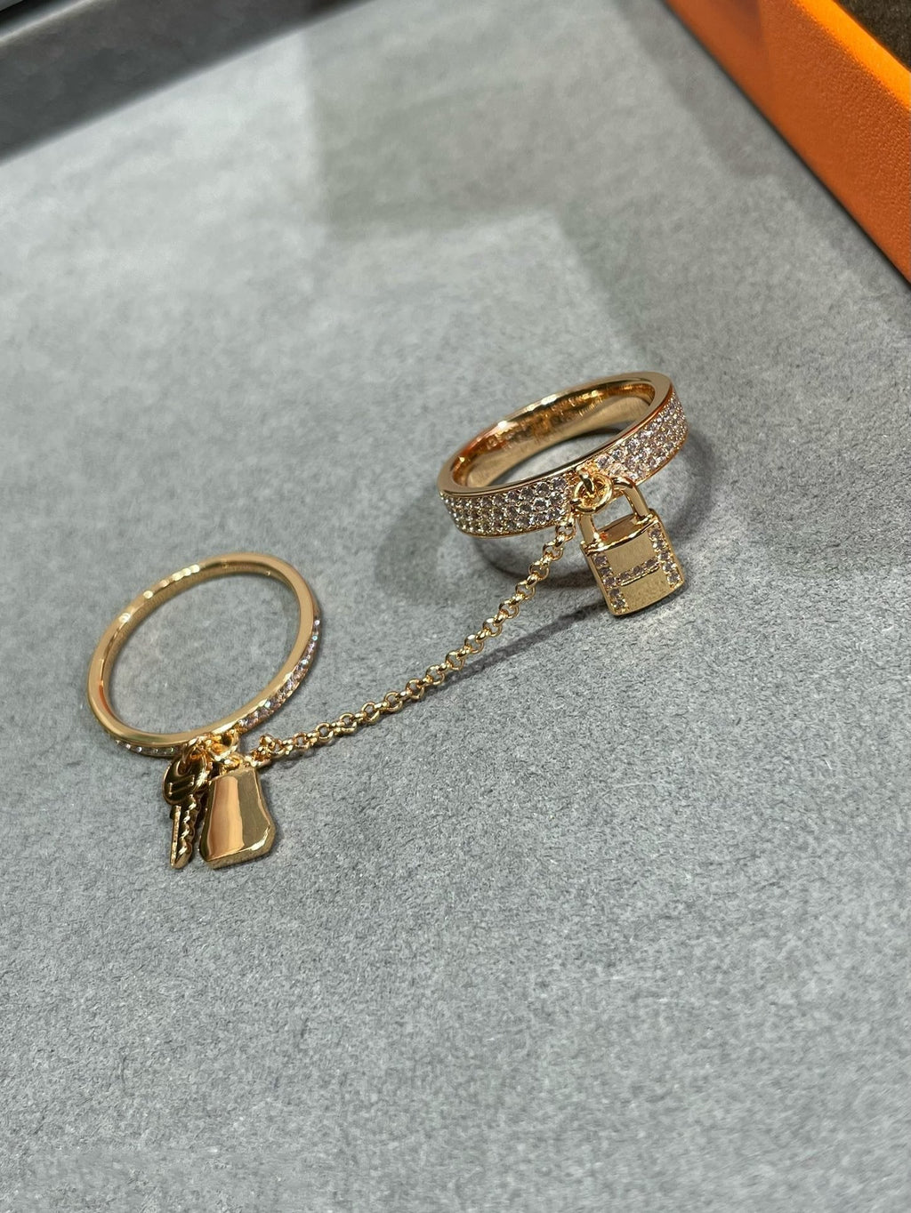 [Marin]HM KELLY CLOCHETTE DOUBLE RING IN  WITH DIAMONDS