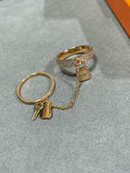 [Marin]HM KELLY CLOCHETTE DOUBLE RING IN  WITH DIAMONDS