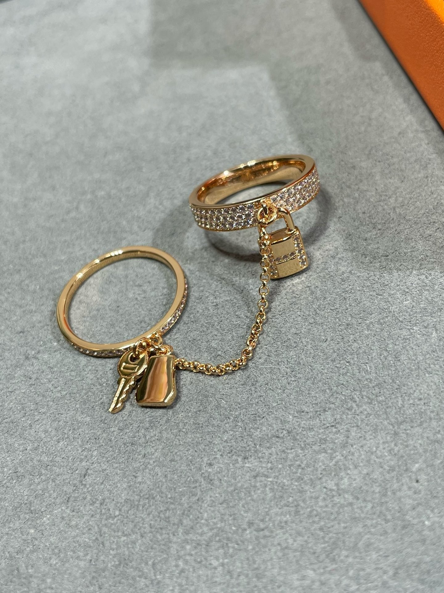 [Marin]HM KELLY CLOCHETTE DOUBLE RING IN  WITH DIAMONDS
