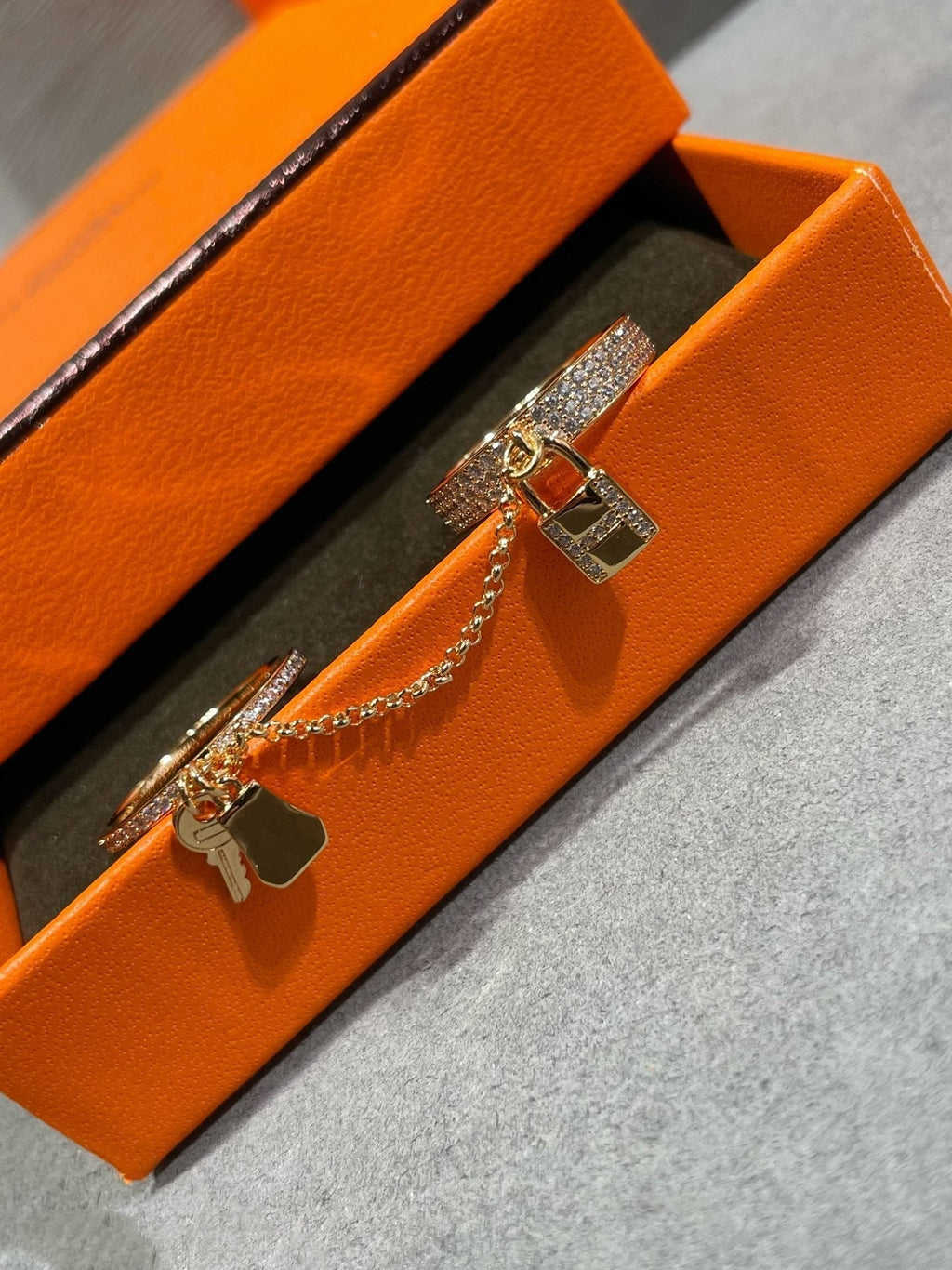 [Marin]HM KELLY CLOCHETTE DOUBLE RING IN  WITH DIAMONDS