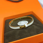 [Marin]CLASSIC HM CLIC WHITE 8MM ENAMEL BRACELET