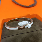 [Marin]CLASSIC HM CLIC WHITE 8MM ENAMEL BRACELET