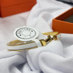 [Marin]CLASSIC HM CLIC WHITE 8MM ENAMEL BRACELET
